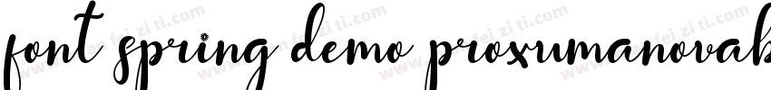 font spring demo proxumanovabold字体转换